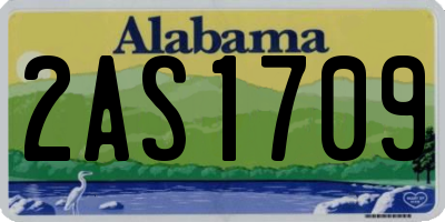 AL license plate 2AS1709