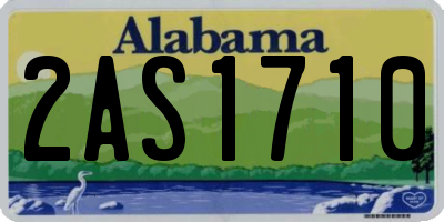 AL license plate 2AS1710