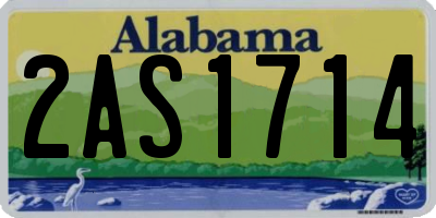 AL license plate 2AS1714