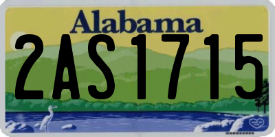 AL license plate 2AS1715