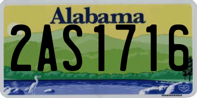 AL license plate 2AS1716