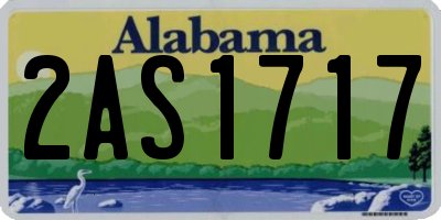 AL license plate 2AS1717