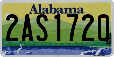 AL license plate 2AS1720