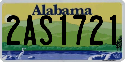 AL license plate 2AS1721