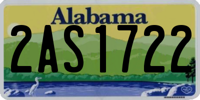 AL license plate 2AS1722
