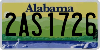 AL license plate 2AS1726