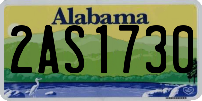 AL license plate 2AS1730