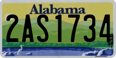 AL license plate 2AS1734