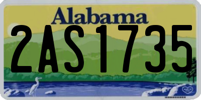 AL license plate 2AS1735