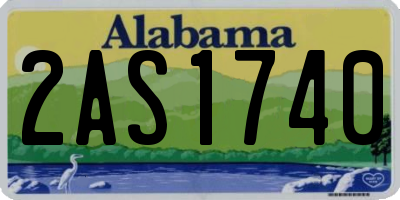 AL license plate 2AS1740