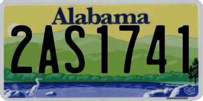 AL license plate 2AS1741