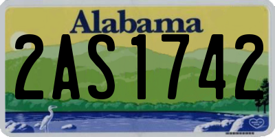 AL license plate 2AS1742