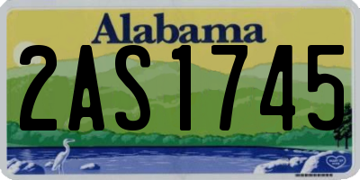 AL license plate 2AS1745