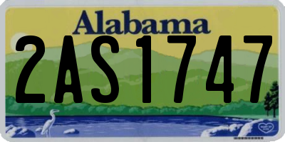 AL license plate 2AS1747