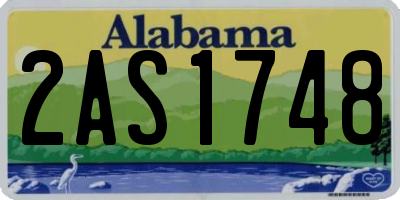 AL license plate 2AS1748