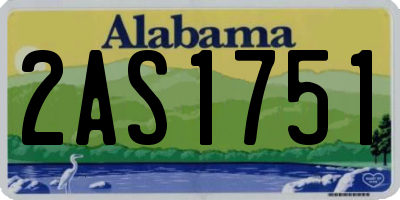 AL license plate 2AS1751