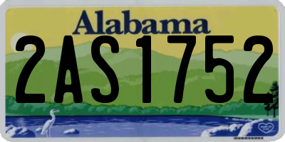 AL license plate 2AS1752