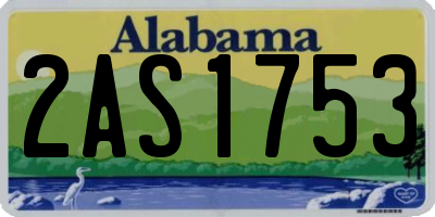 AL license plate 2AS1753