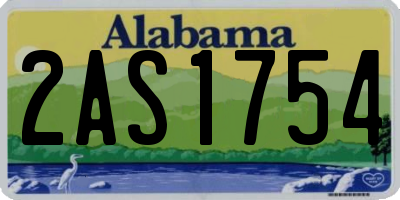 AL license plate 2AS1754