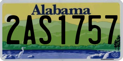 AL license plate 2AS1757