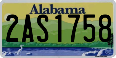 AL license plate 2AS1758