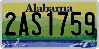AL license plate 2AS1759