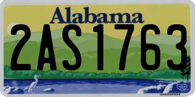 AL license plate 2AS1763