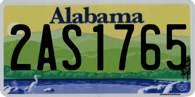 AL license plate 2AS1765