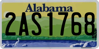 AL license plate 2AS1768