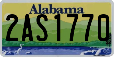 AL license plate 2AS1770