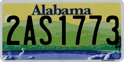 AL license plate 2AS1773