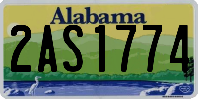 AL license plate 2AS1774