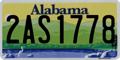 AL license plate 2AS1778