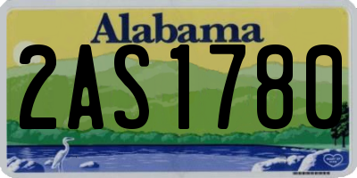 AL license plate 2AS1780
