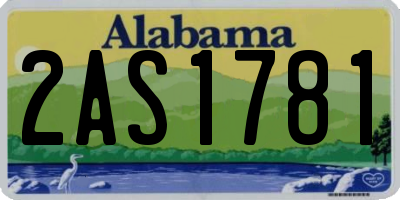 AL license plate 2AS1781
