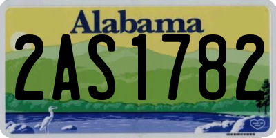 AL license plate 2AS1782
