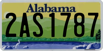 AL license plate 2AS1787