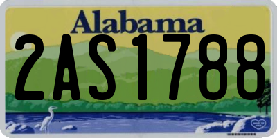 AL license plate 2AS1788