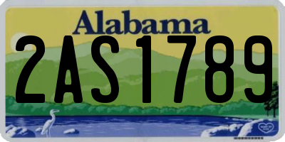 AL license plate 2AS1789