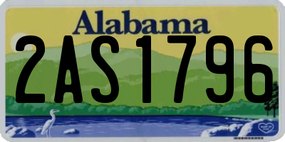 AL license plate 2AS1796