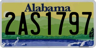 AL license plate 2AS1797