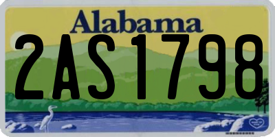 AL license plate 2AS1798
