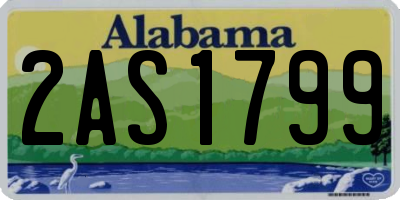 AL license plate 2AS1799