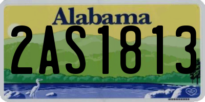 AL license plate 2AS1813