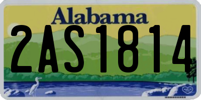 AL license plate 2AS1814