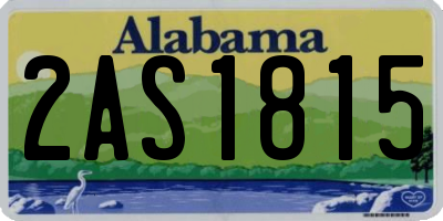 AL license plate 2AS1815
