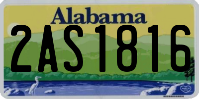 AL license plate 2AS1816