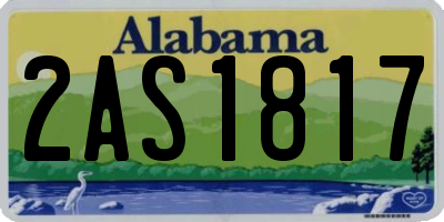 AL license plate 2AS1817