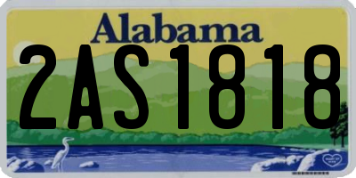 AL license plate 2AS1818