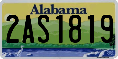 AL license plate 2AS1819
